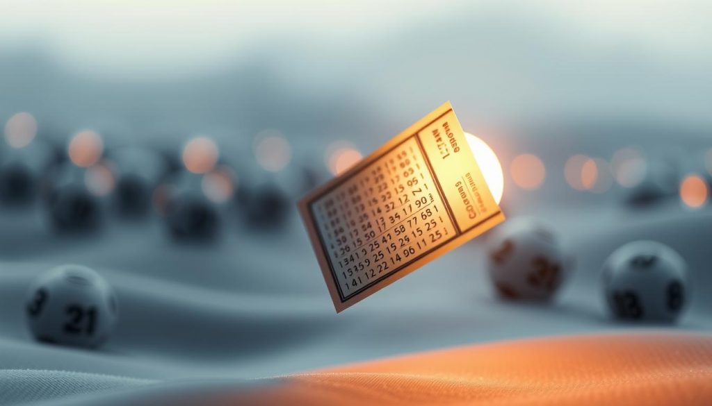 A brightly lit lottery ticket floating in a serene, ethereal landscape. Detailed close-up of the ticket, showcasing the intricate design and numbers. Soft, diffused lighting creates a dreamlike atmosphere, symbolizing the hopes and aspirations of the player. In the background, a blurred array of lotto balls, gently rotating and glowing, hinting at the potential for life-changing winnings. The composition emphasizes the ticket as the focal point, drawing the viewer's attention to the core of the "Choosing the Right Lottery Games" concept. Subtle, muted color palette evokes a sense of contemplation and strategic decision-making. A brightly lit lottery ticket floating in a serene, ethereal landscape. Detailed close-up of the ticket, showcasing the intricate design and numbers. Soft, diffused lighting creates a dreamlike atmosphere, symbolizing the hopes and aspirations of the player. In the background, a blurred array of lotto balls, gently rotating and glowing, hinting at the potential for life-changing winnings. The composition emphasizes the ticket as the focal point, drawing the viewer's attention to the core of the "Choosing the Right Lottery Games" concept. Subtle, muted color palette evokes a sense of contemplation and strategic decision-making.