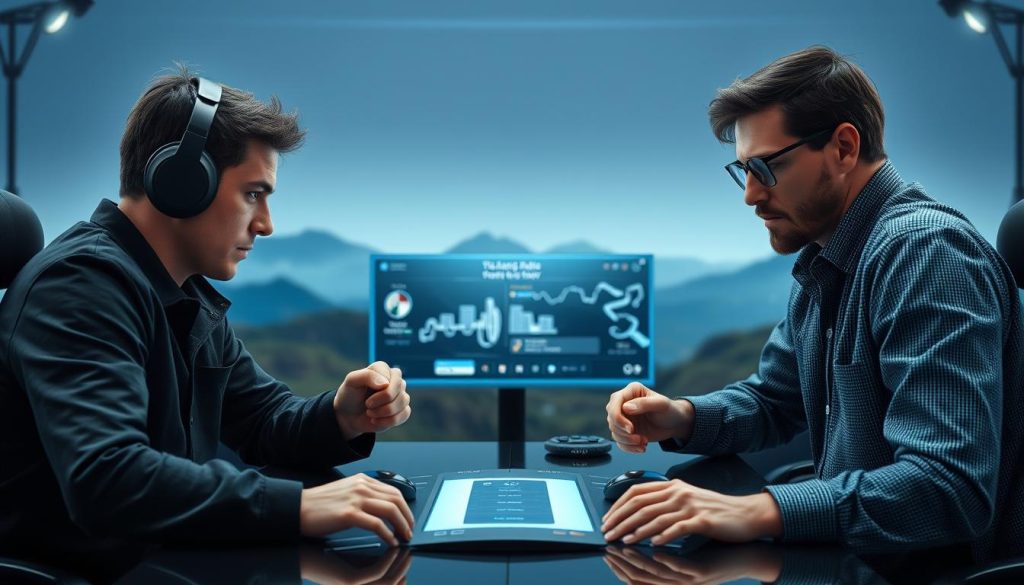 A meticulously crafted scene showcasing the importance of fair play in online gaming. In the foreground, two players engaged in a tense yet respectful match, their expressions focused yet sportsmanlike. The middle ground features an elegantly designed gaming interface, with no signs of tampering or unfair advantages. In the background, a serene digital landscape with subtle lighting and depth of field, conveying a sense of balance and transparency. The overall atmosphere exudes professionalism, integrity, and the rewarding experience of skill-based competition in the online gaming world.